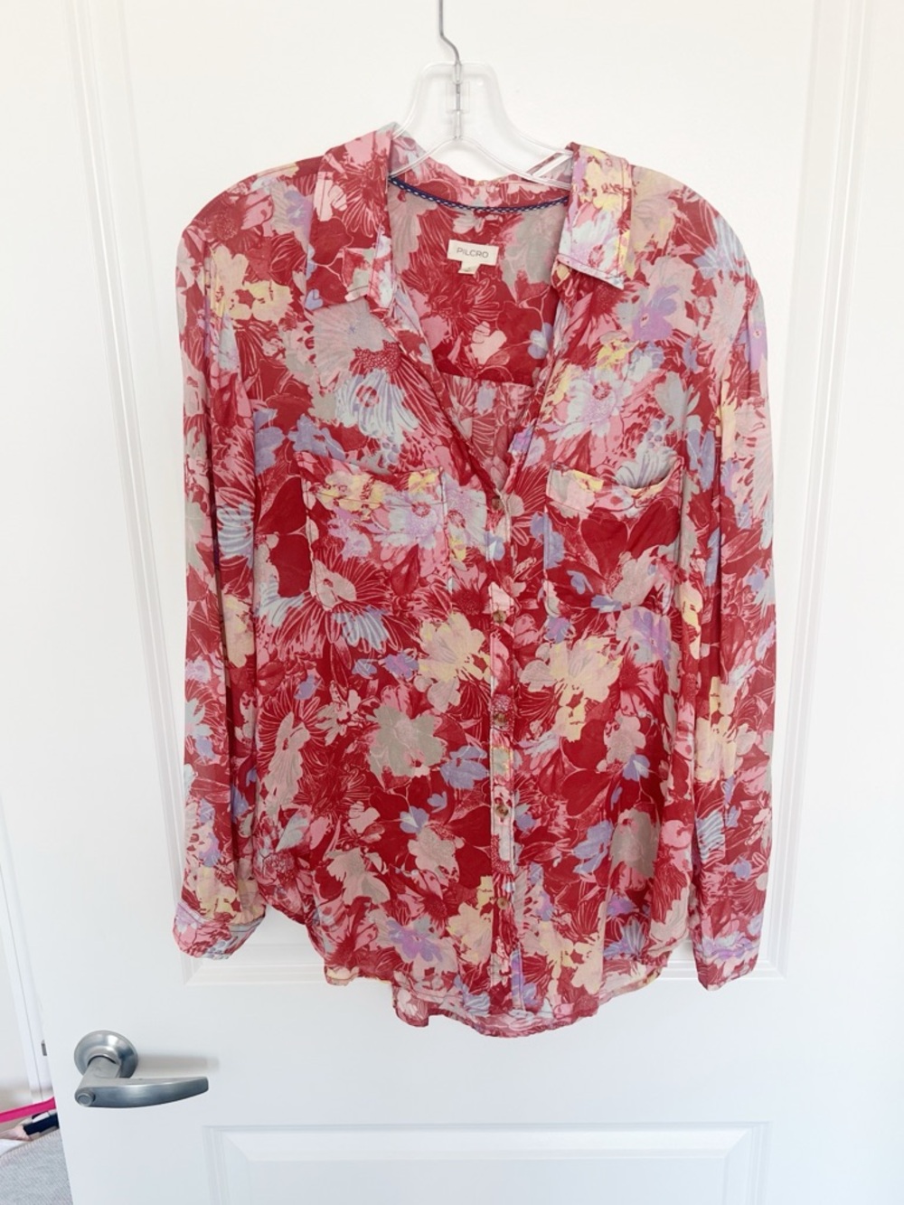 Small Pilcro Romy Relaxed Floral Blouse - Picture 2 of 4